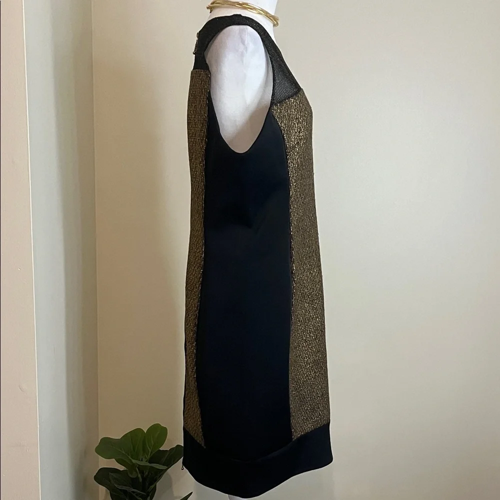 Women’s Chic Black and Gold Midi Dress Size 14 - Picture 3 of 5